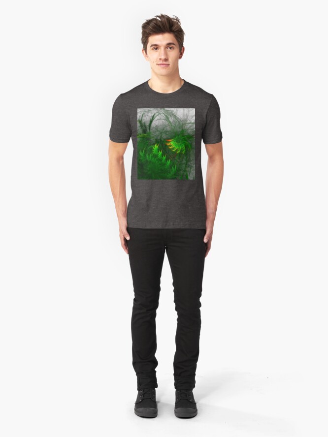 Alternate view of Jungle #fractal art Slim Fit T-Shirt