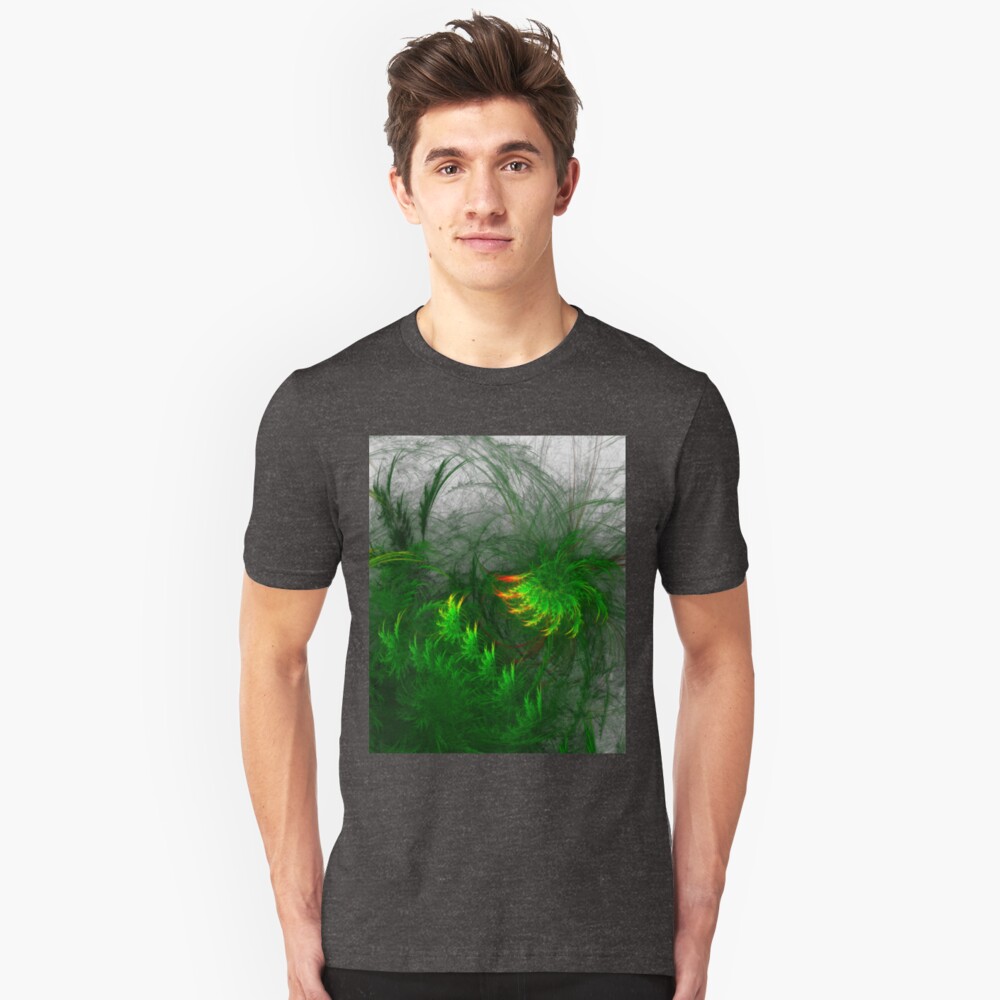 Jungle #fractal art Slim Fit T-Shirt