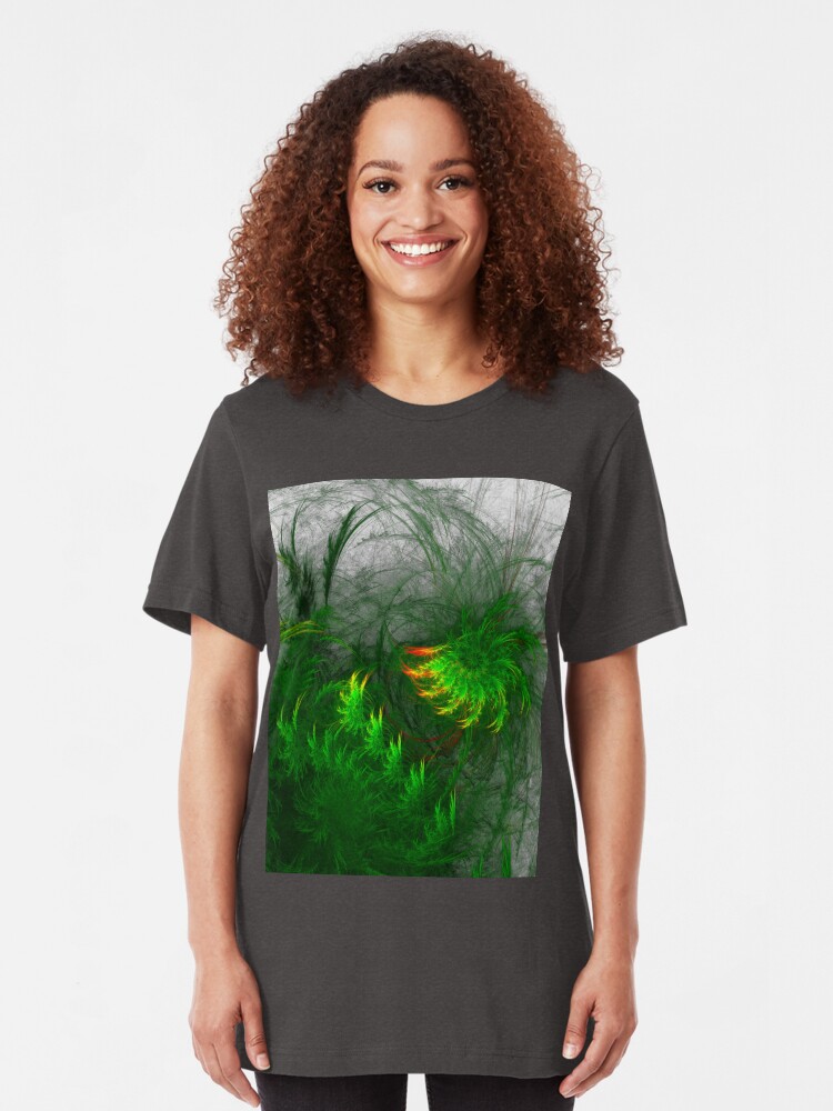 Alternate view of Jungle #fractal art Slim Fit T-Shirt