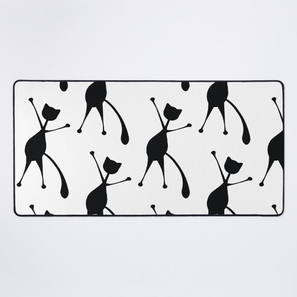 Item preview, Stretching oneself cat's silhouette designed and sold by Aenota.