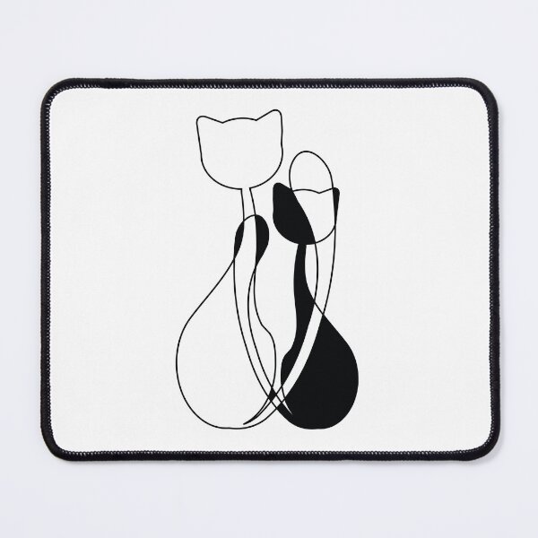Item preview, Cat's couple silhouette designed and sold by Aenota.