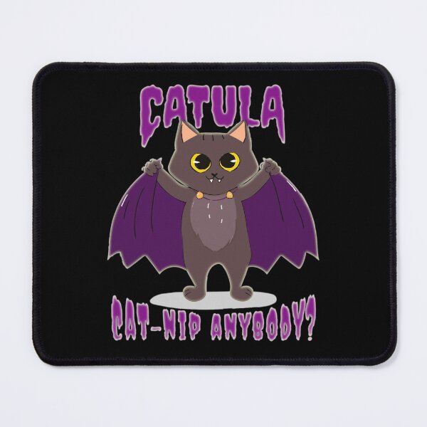 Item preview, Cute Halloween Cat Vampire Catula Cat-Nip Dracula Style Cat Lovers Glowing Vampire Bat Design designed and sold by UrTops.