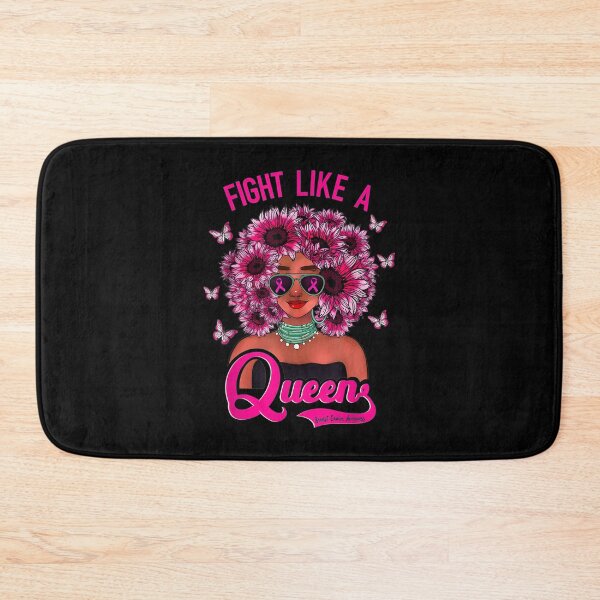 Item preview,  Fight Like Queen Breast Cancer Warriors Black Women Afro designed and sold by dominique235.