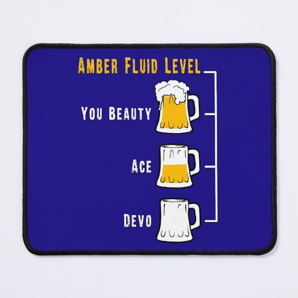 Item preview, Amber Fluid Level Australian Funny Beer Drinking Graphic designed and sold by UrTops.