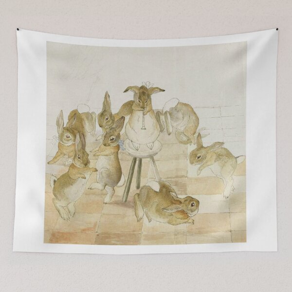 Item preview, A series of Rabbits at a party by Beatrix Potter designed and sold by Vintage Designs +.