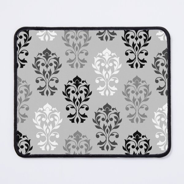 Item preview, Heart Damask Art I Ptn Black White Greys designed and sold by NataliePaskell.