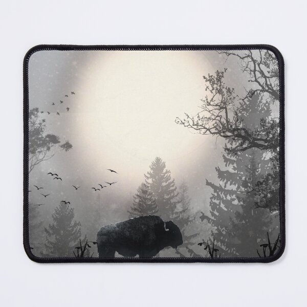 Item preview, Misty Moonlit Buffalo designed and sold by BakaDoodles.