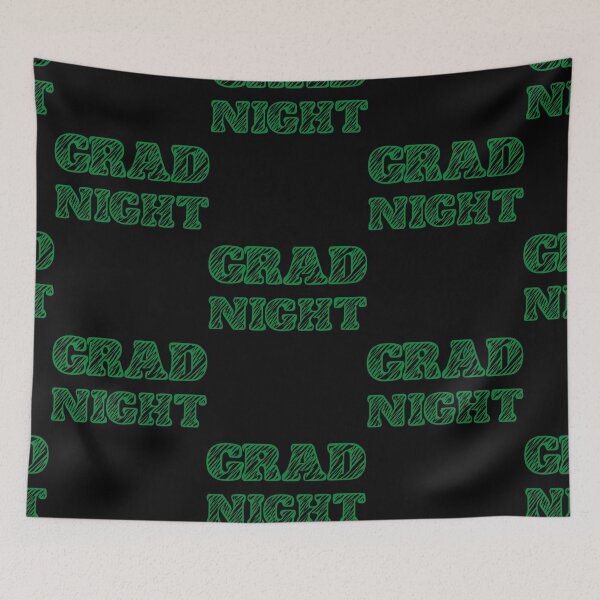 Item preview, Graduation Night Celebration Scribble Font Green designed and sold by Vibbin4Life33.