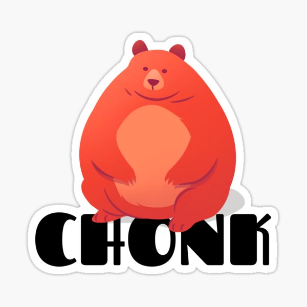 Funny Chubby Brown Bear Chonk Sticker Sticker