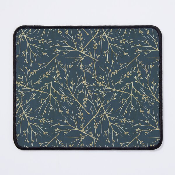 Item preview, Relaxing Branch and Leaf Pattern on Blue Background for Fall or Anytime designed and sold by UrTops.