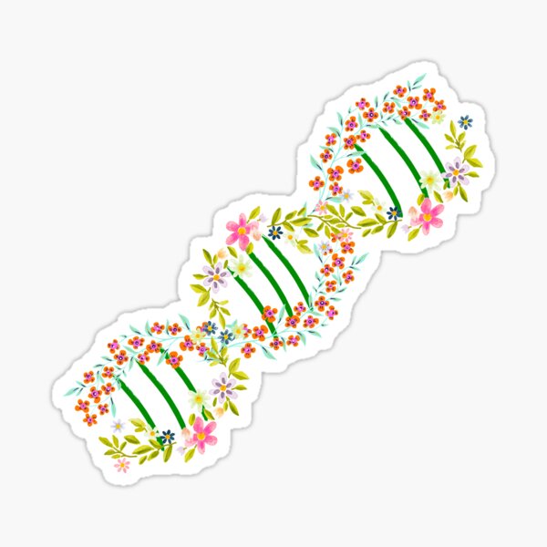 Floral DNA Sticker