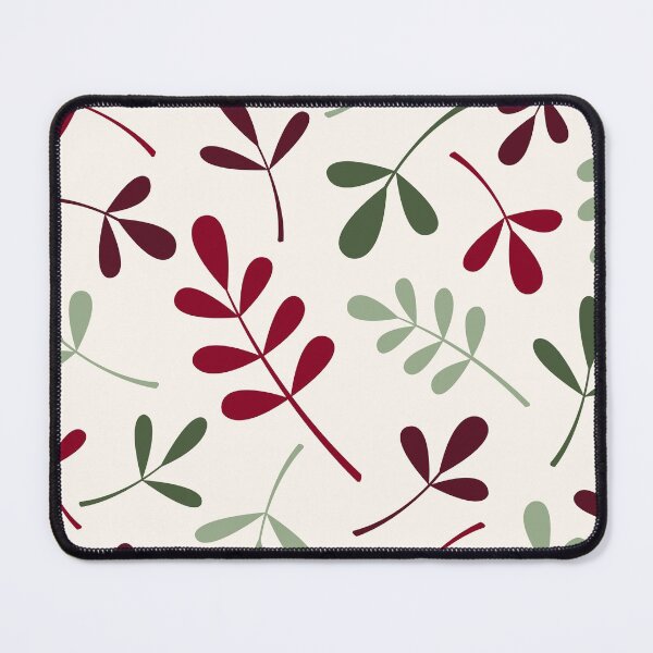 Item preview, Assorted Leaf Silhouettes Reds Greens Cream designed and sold by NataliePaskell.