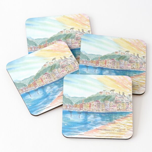Item preview, Astonishing Portofino Italy Waterfront with Sunset  designed and sold by artshop77.