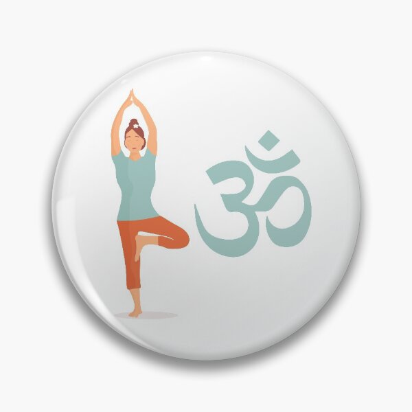Item preview, OM yoga meditation. Girl in yoga pose standing on leg. Beautiful woman practicing yoga. Meditation. OM symbol of Hinduism. designed and sold by KsuWonder.