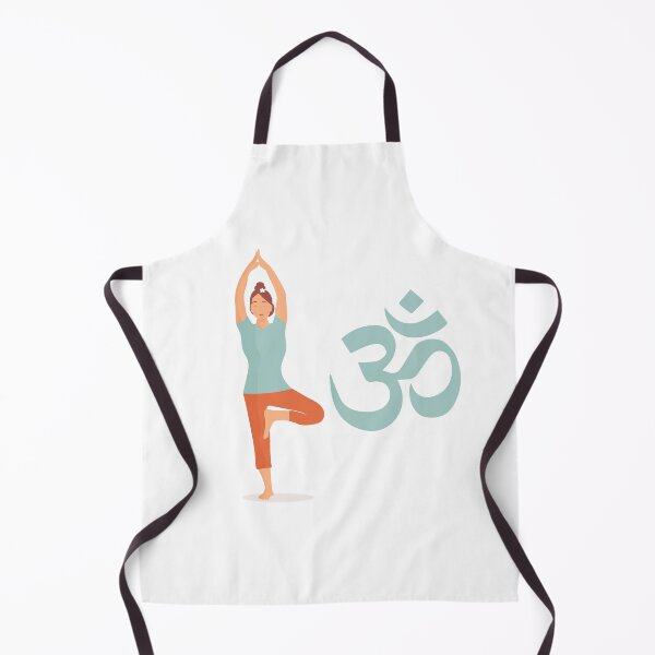Item preview, OM yoga meditation. Girl in yoga pose standing on leg. Beautiful woman practicing yoga. Meditation. OM symbol of Hinduism. designed and sold by KsuWonder.