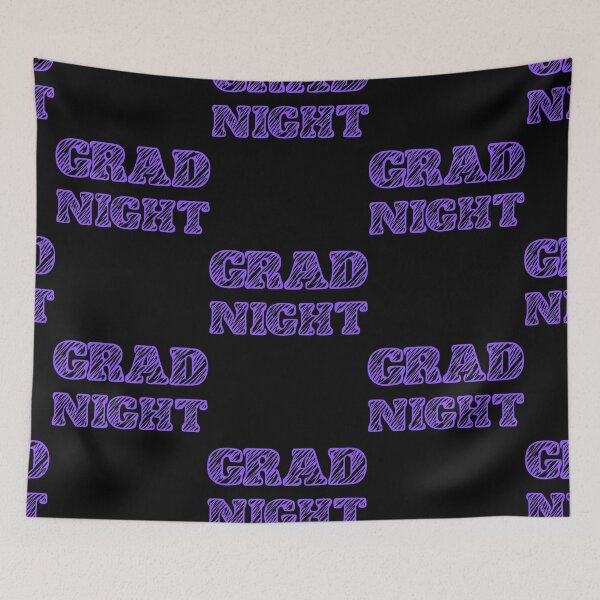 Item preview, Graduation Night Celebration Scribble Font Purple designed and sold by Vibbin4Life33.