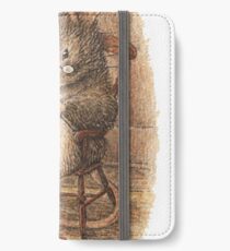 A Mouse Knitting by Beatrix Potter iPhone Wallet/Case/Skin