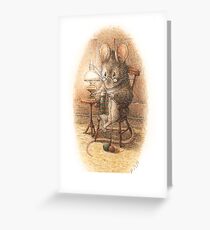 Eine Maus Stricken von Beatrix Potter Grußkarte