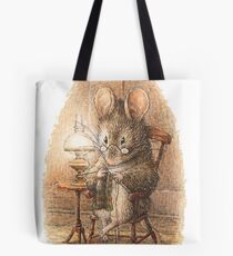 A Mouse Knitting by Beatrix Potter Tote Bag