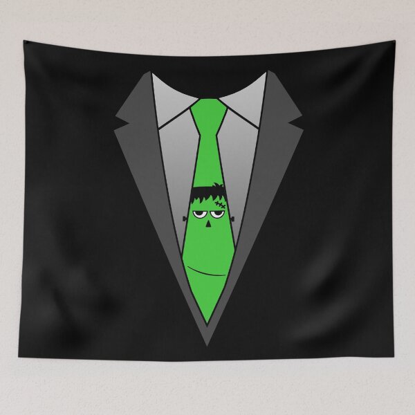 Item preview, Easy Halloween Costume Suite Frankenstein Face Neck Tie with Goofy Smirk designed and sold by FunWearVM.
