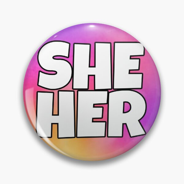 Item preview, Sunset she her pronouns  designed and sold by PRONOUNS-R-US.