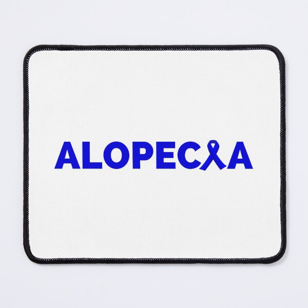 Item preview, Alopecia blue ribbon text design - Alopecia Awareness and Hair Loss Support designed and sold by Winning Alopecia.