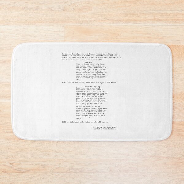 Item preview, Call Me By Your Name Script Excerpt designed and sold by minimalmoviedesigns.