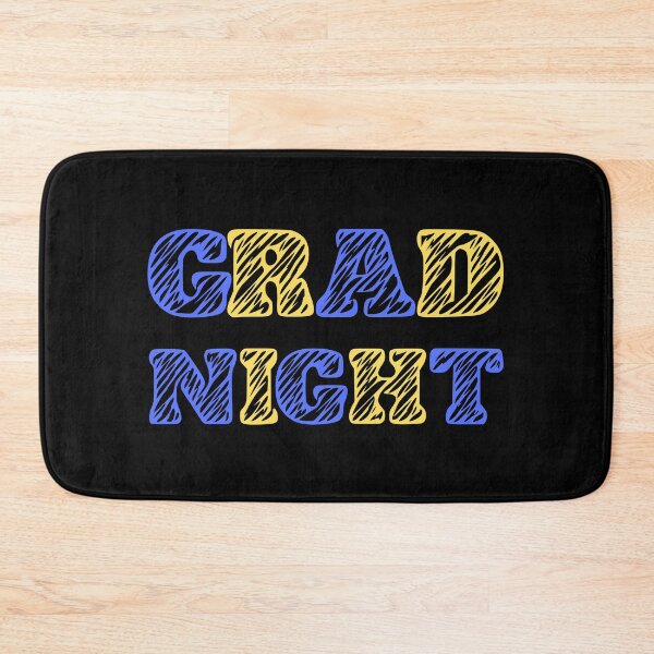 Item preview, Graduation Night Celebration Scribble Font Blue Yellow designed and sold by Vibbin4Life33.