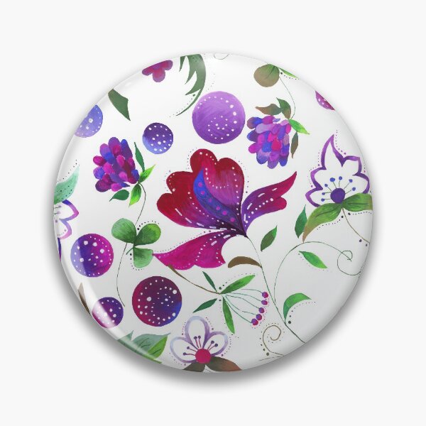 Artikelvorschau, Gouache lila Blüten entworfen und verkauft von BiancaPrintShop.
