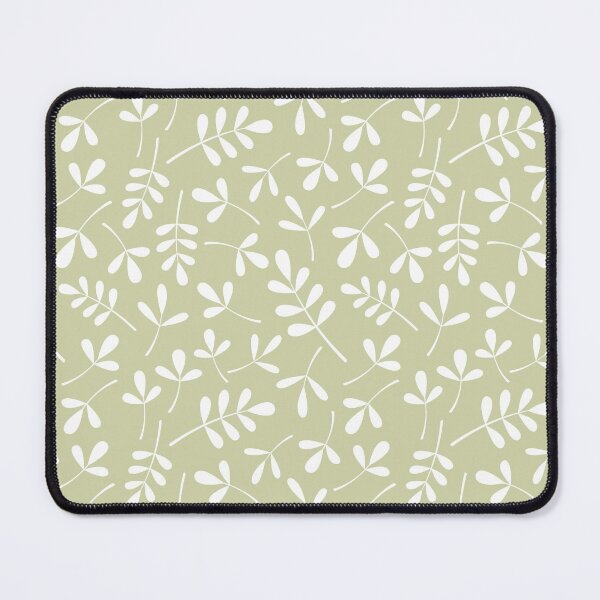 Item preview, Assorted Leaf Silhouettes White on Lime Ptn designed and sold by NataliePaskell.