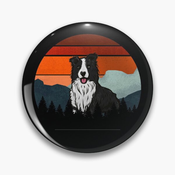 Item preview, Vintage Sky Mountains Wilderness Border Collie Dog Gift  designed and sold by Guarddogdrive.