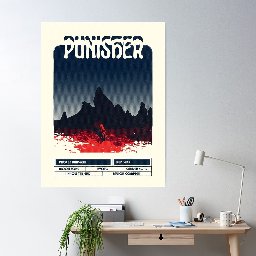 Phoebe Bridgers Punisher Music Album Art Print / Indie retro modern art /  Sticker / Poster / Phone Case / Card / 9x11 / 12x18 / 18x24 / 24x36 | Poster