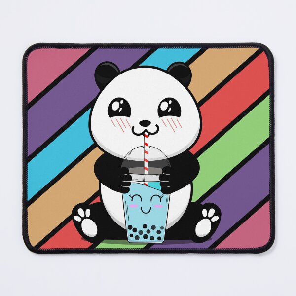 Item preview, Panda drinking boba tea - All over print designed and sold by Bracketeer.