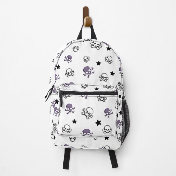 Item preview, Purple and white skulls and black stars pattern designed and sold by Topmel.