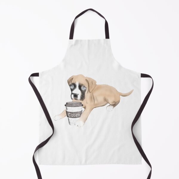 Item preview, Boxer Dog With Cup Of Coffee designed and sold by NikkiBear67.