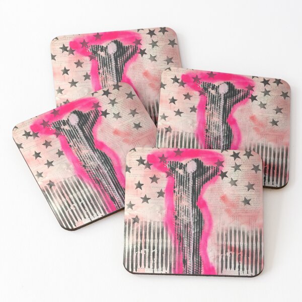 Item preview, Neon Pink | Dancing girl | Mix media graffiti art | Pop art | Street-art aesthetics designed and sold by CiceroSpin.