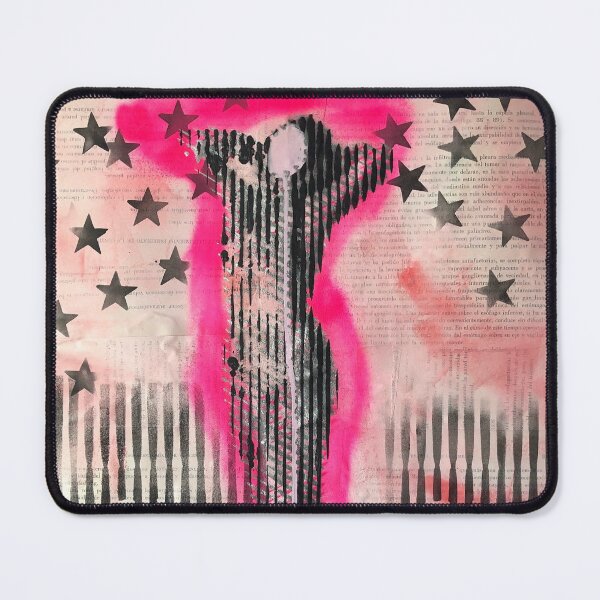 Item preview, Neon Pink | Dancing girl | Mix media graffiti art | Pop art | Street-art aesthetics designed and sold by CiceroSpin.