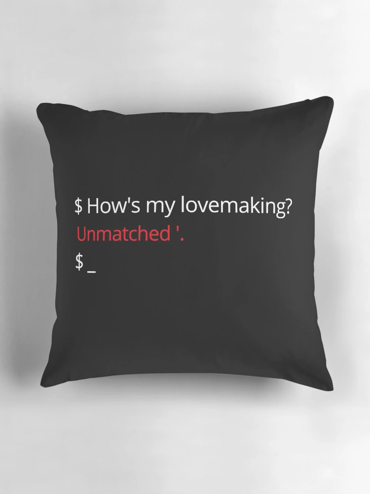 Thumbnail 3 of 4, Pillow, Computer Geek Love Making In Unix designed and sold by ComputerGeeksTs.