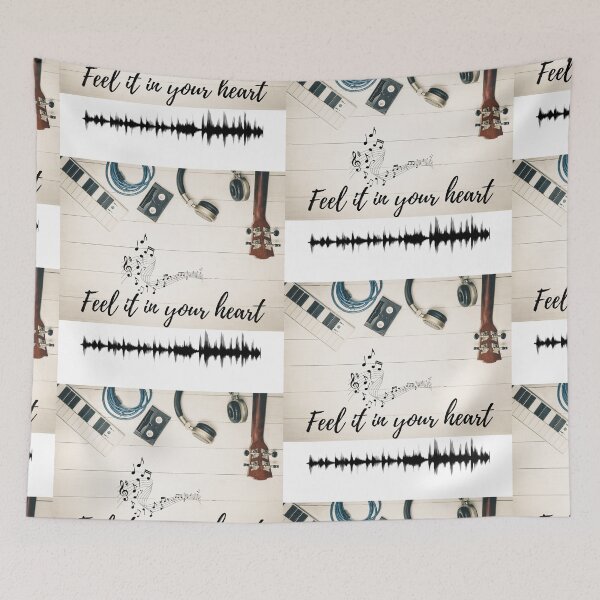 Item preview, Siéntelo en tu corazón Amante de la música Músico Instrumento musical Notas musicales Música Beats Banda musical designed and sold by AccessMyself.