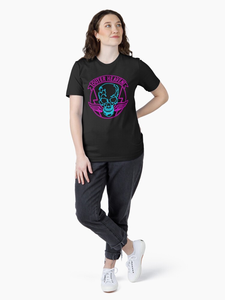 Thumbnail 4 of 7, Essential T-Shirt, ° METAL GEAR SOLID ° Outer Heaven Neon Logo designed and sold by ArtLOGO.
