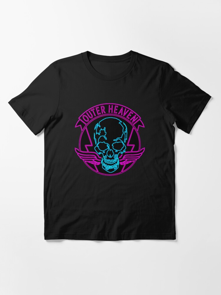 Thumbnail 3 of 7, Essential T-Shirt, ° METAL GEAR SOLID ° Outer Heaven Neon Logo designed and sold by ArtLOGO.