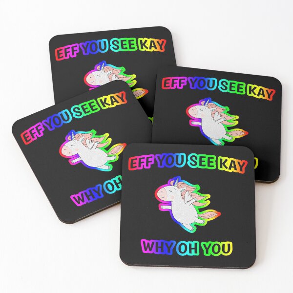 Item preview, Eff You See Kay Why Oh You Unicorn Retro Vintage designed and sold by lisaamakye.