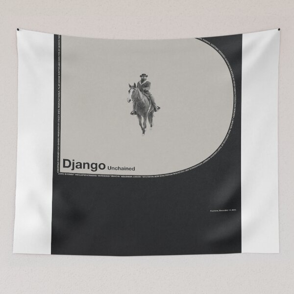 Item preview, Django Unchained Art Print / Indie retro modern art / Sticker / Poster / Phone Case / Card / 9x11 / 12x18 / 18x24 / 24x36 designed and sold by LemoneyedPrints.