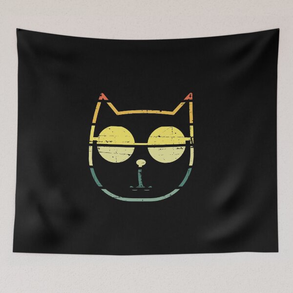 Item preview, Vintage Cat With Cool Classes As Retro Style designed and sold by lodarohit.
