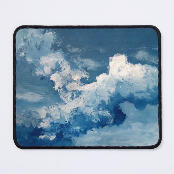 Item preview, blue abstract sky painting designed and sold by stuffedpeanuts.