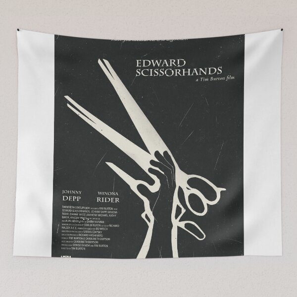 Item preview, Edward Scissorhands Art Print / Indie retro modern art / Sticker / Poster / Phone Case / Card / 9x11 / 12x18 / 18x24 / 24x36 designed and sold by LemoneyedPrints.