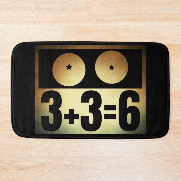 Item preview, 3 + 3 = 6 // cult cartoon intro quote // gold designed and sold by ONLY-E-DE.