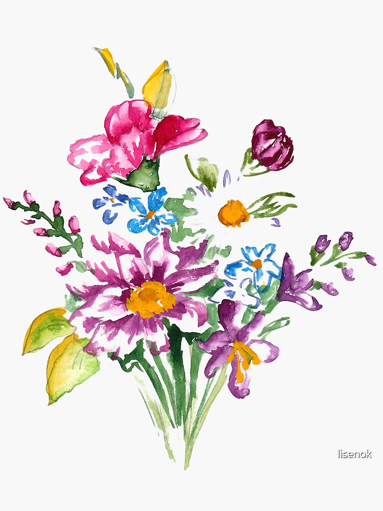 Colorful bunch of flowers by lisenok