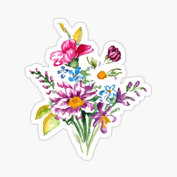 Colorful bunch of flowers Sticker