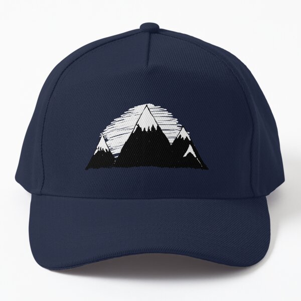 Mountains in winter and the peaks with snow Baseball Cap
